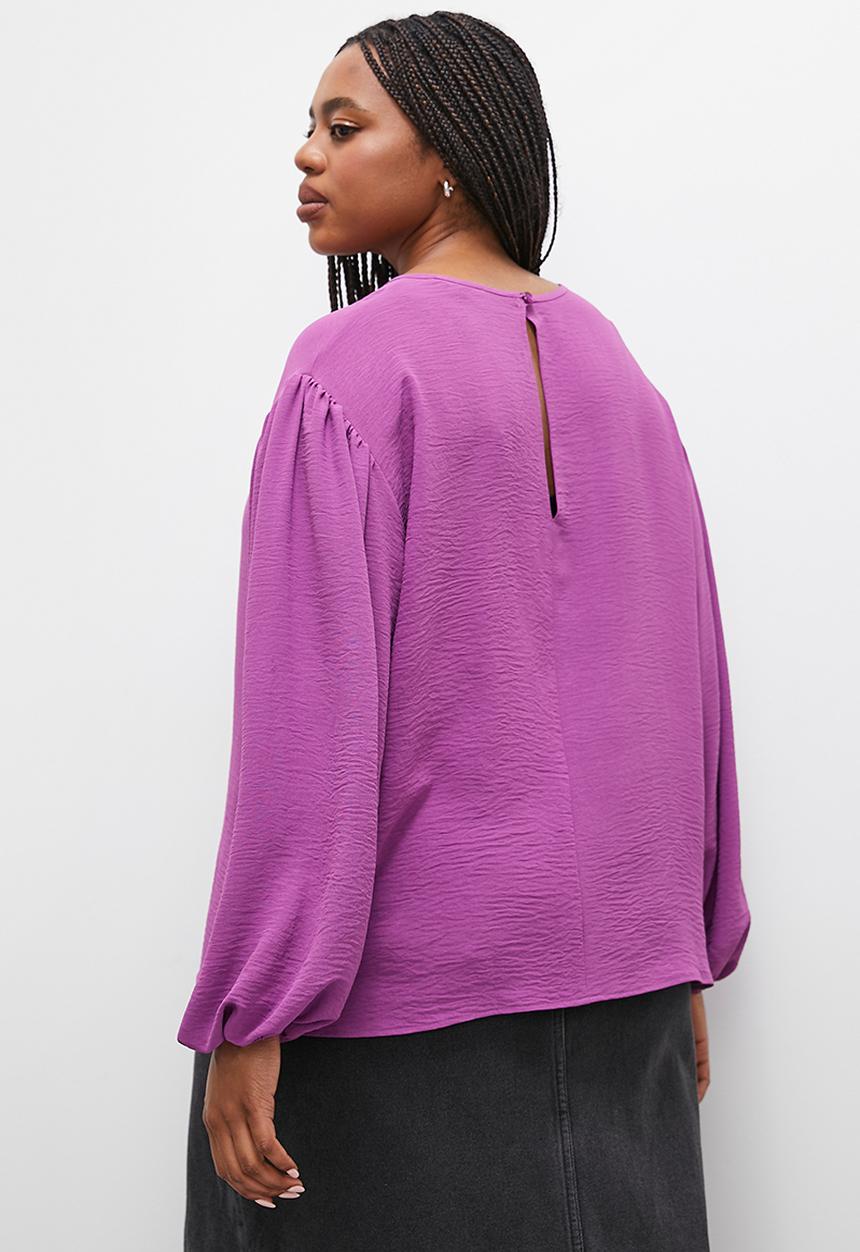 Superbalist - Easy balloon sleeve crew shell - dhalia