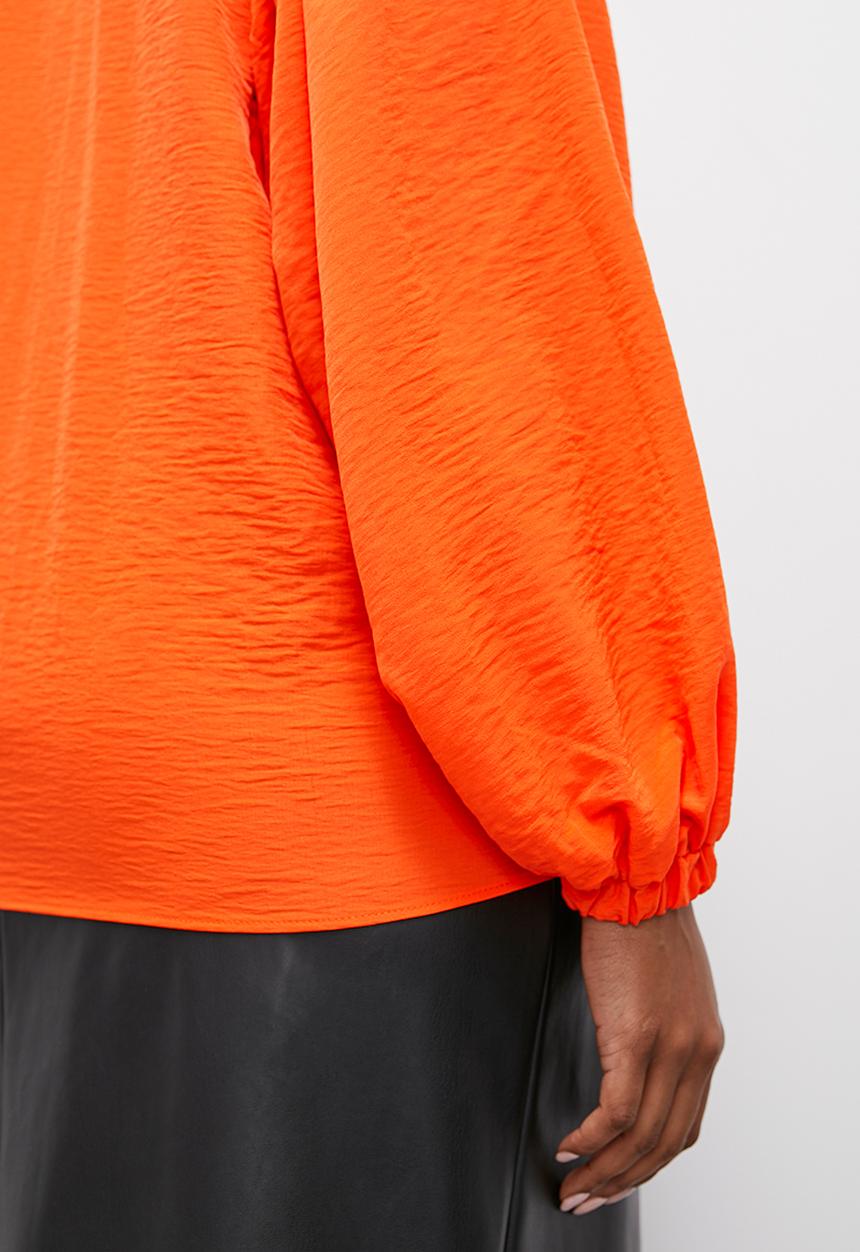 Superbalist - Balloon sleeve v-neck shell - red orange