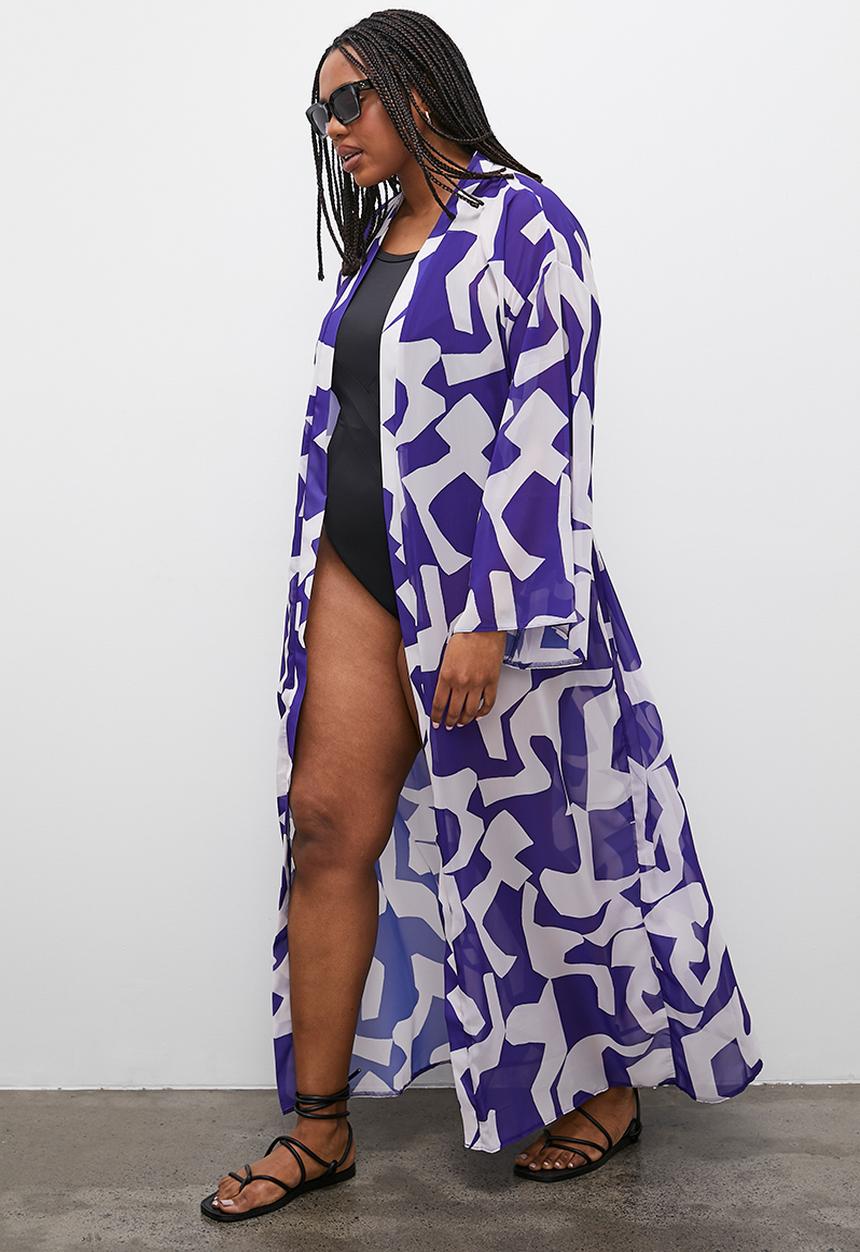 Superbalist - Modaxi cover up - blue & white