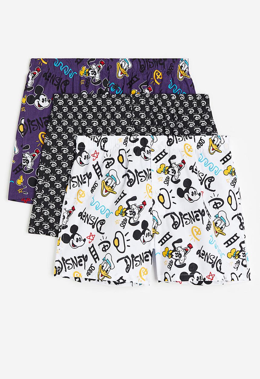 H&M - 3-Pack woven cotton boxer shorts - multi