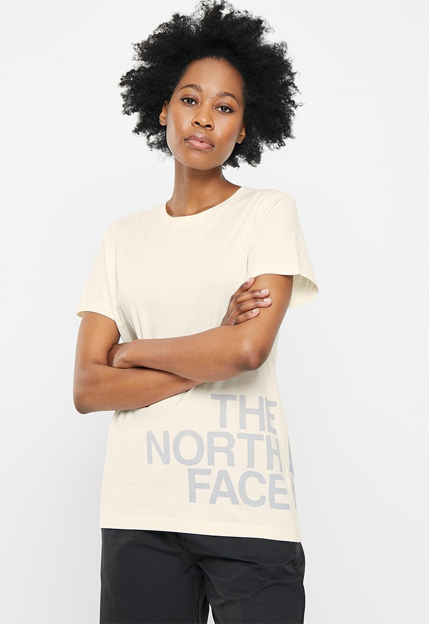 The North Face - W blown up logo short sleeve tee - gardenia white/dusty periwinkle