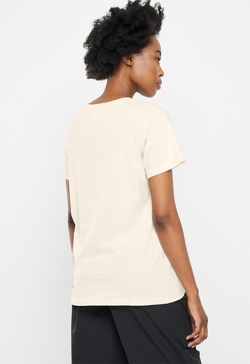 The North Face - W blown up logo short sleeve tee - gardenia white/dusty periwinkle