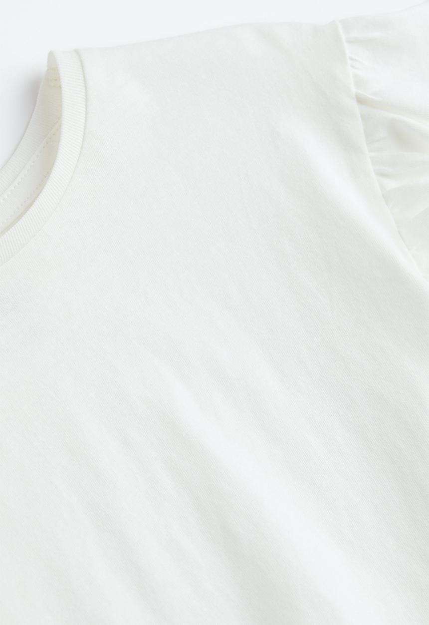H&M - Long-sleeved cotton top - white