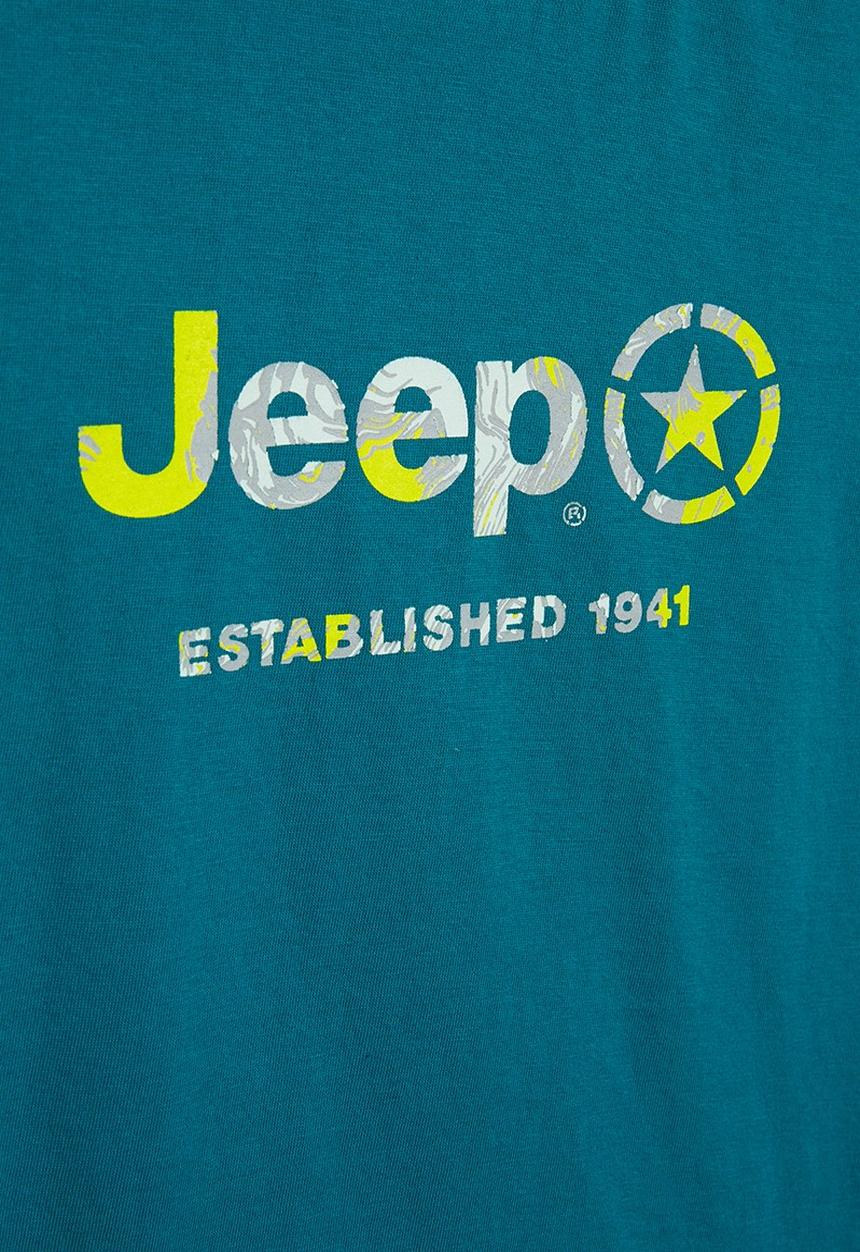 JEEP - Basic print graphic tee - blue