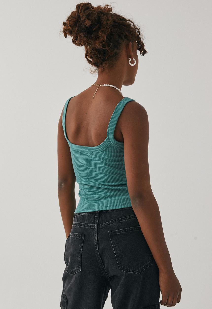 Riri scoop neck tank - cassie green