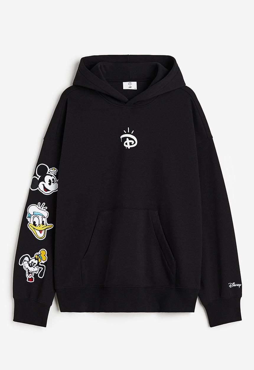 H&M - Oversized fit hoodie - black/disney100