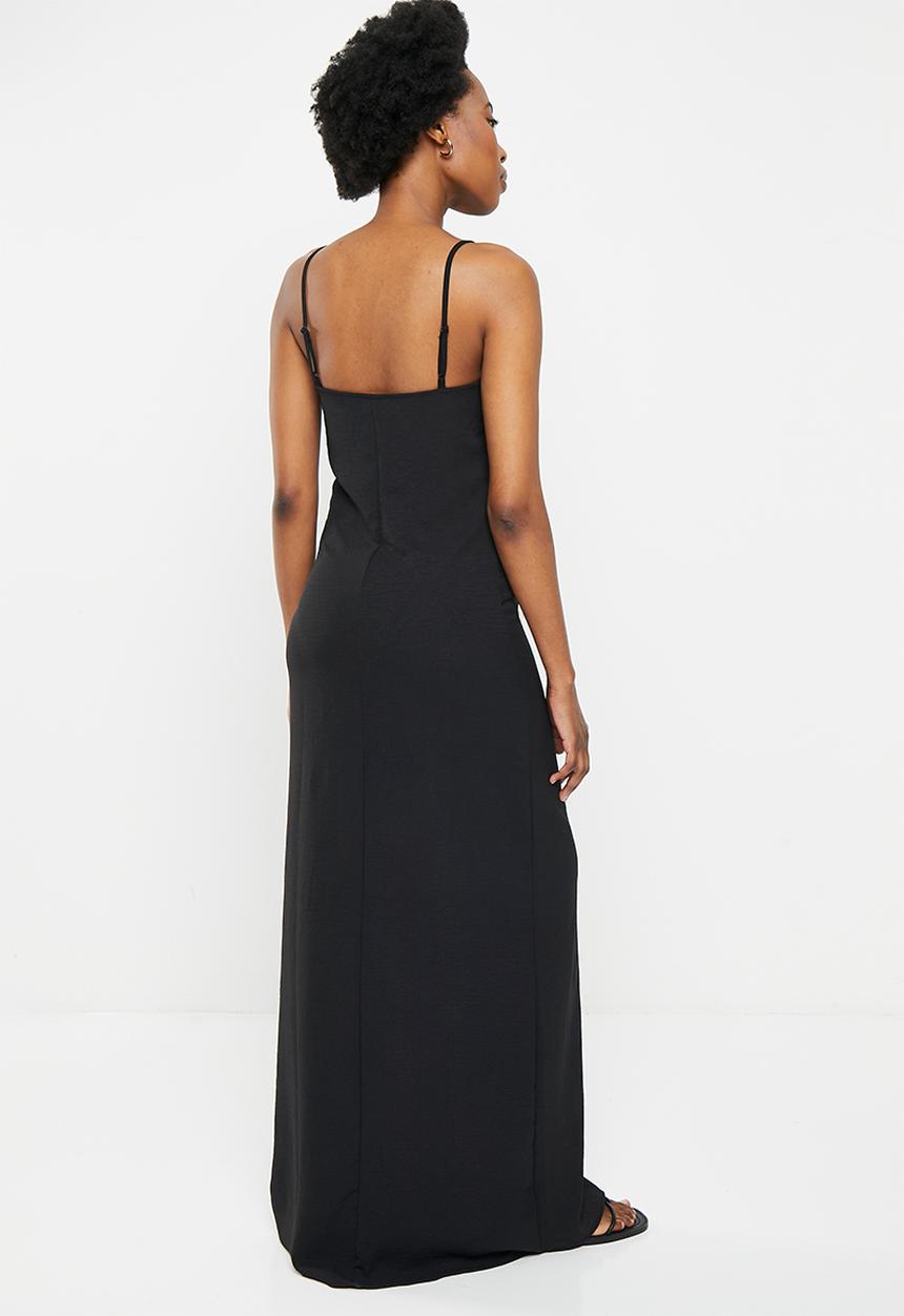 ONLY - Mai waterfall maxi dress wvn - black