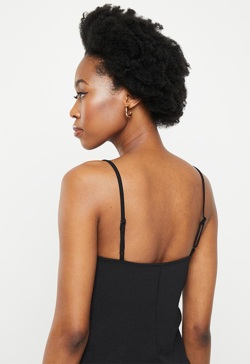ONLY - Mai waterfall maxi dress wvn - black