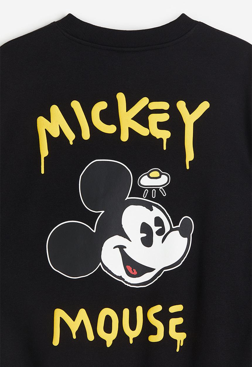 H&M - Loose fit sweatshirt - black/disney100