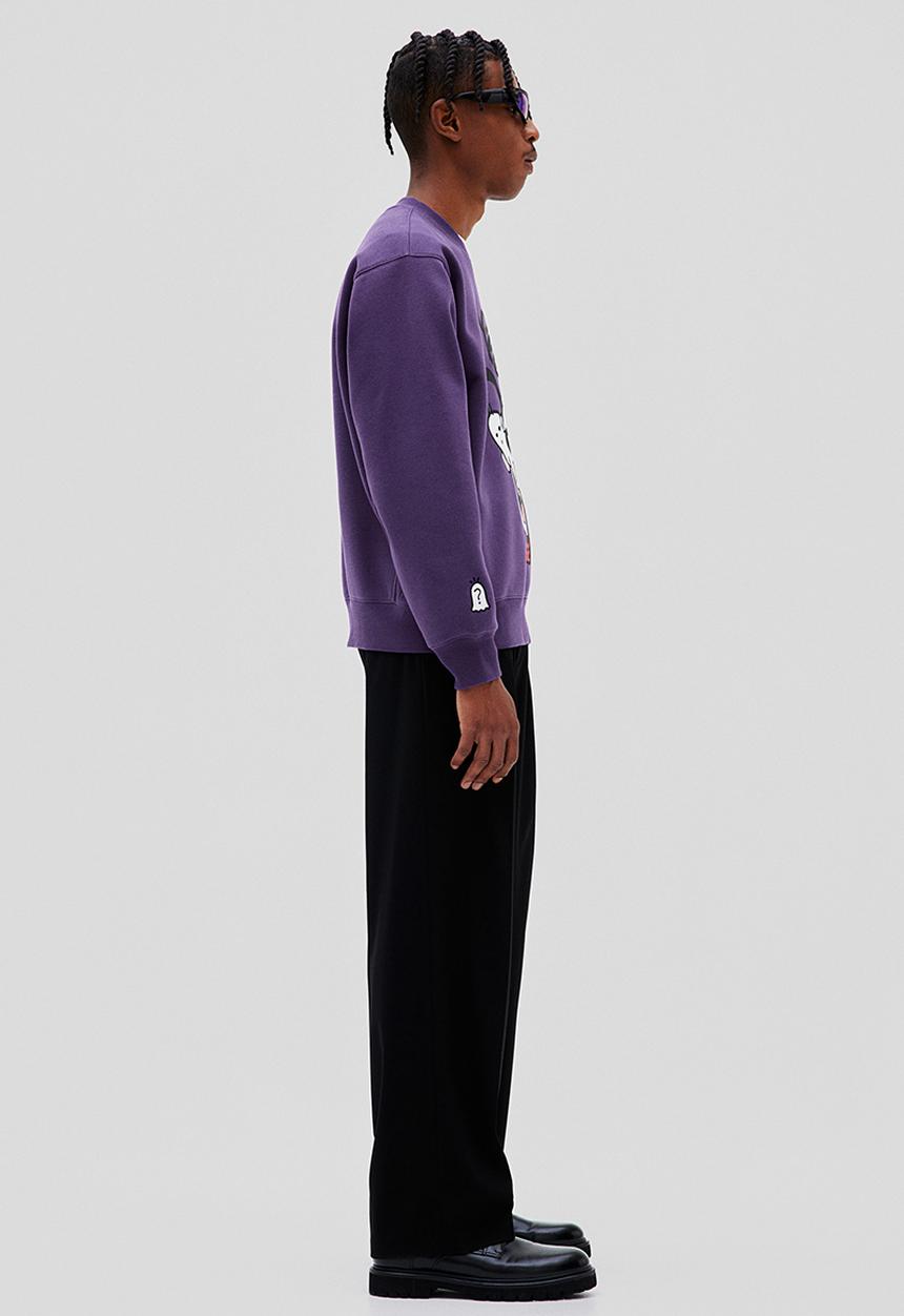 H&M - Loose fit sweatshirt - dark purple/disney100