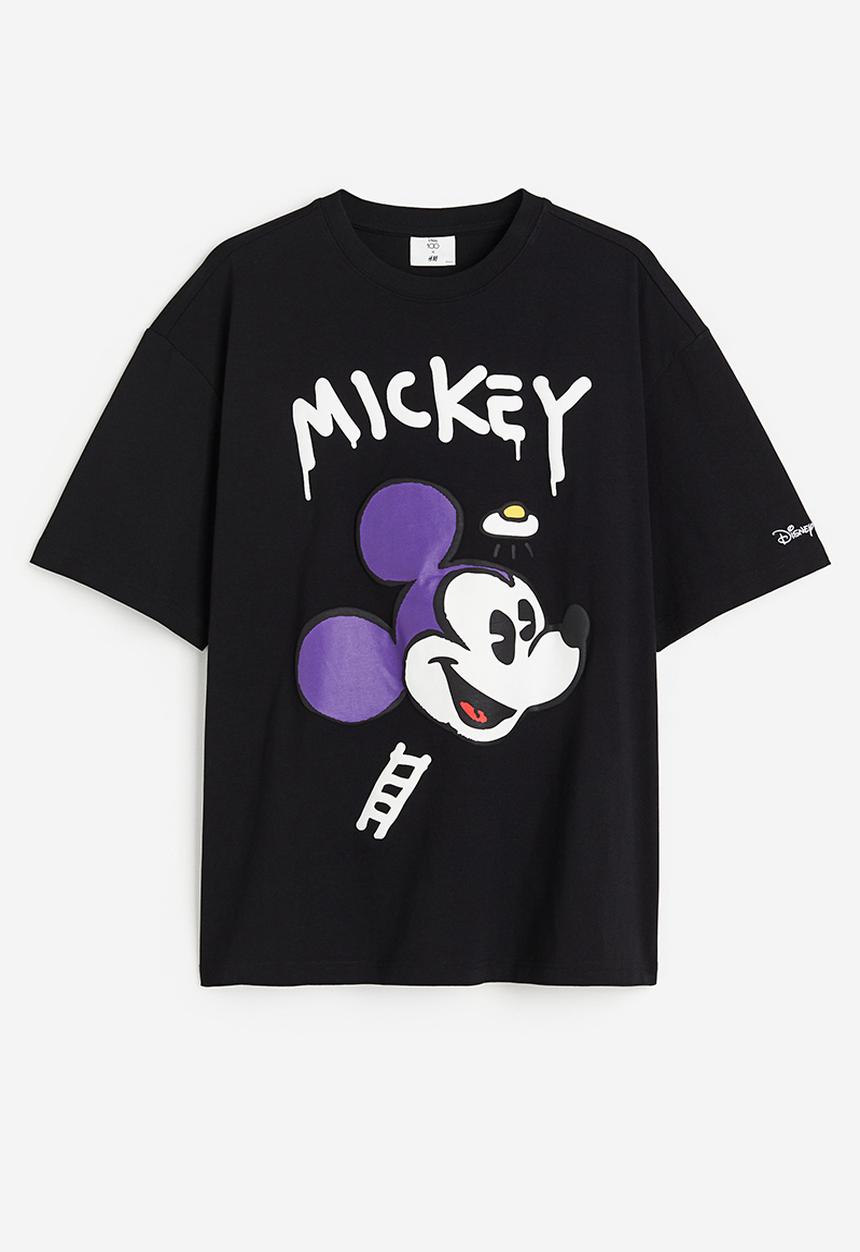H&M - Loose fit T-shirt - black/disney100