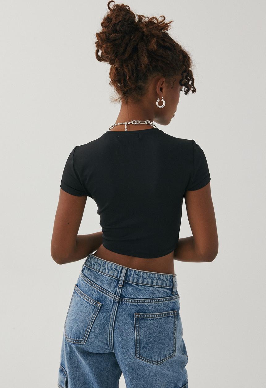 Supré  - Paloma short sleeve top - black