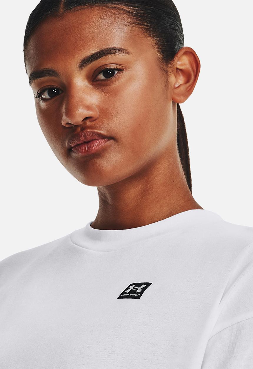 Under Armour - Ua logo lc oversized hw short sleeve - white/black