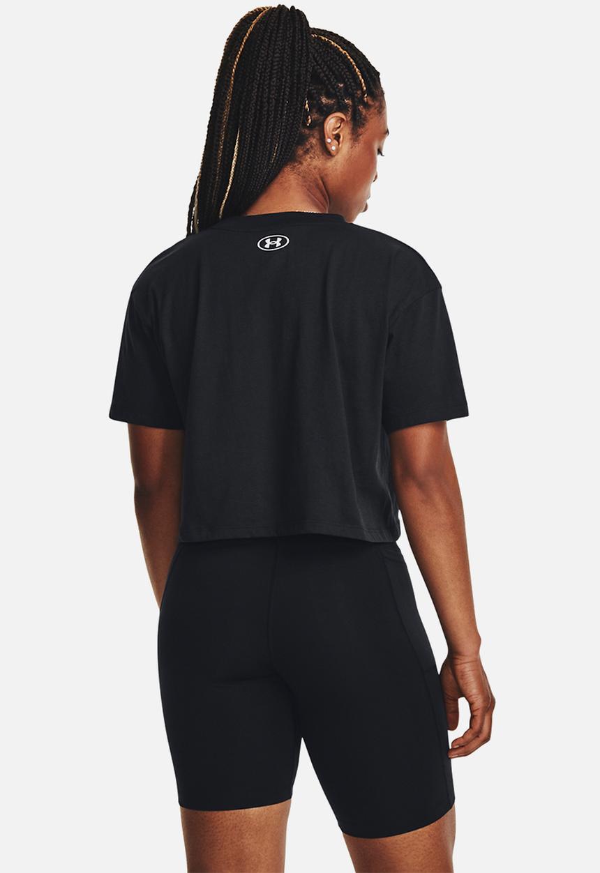 Under Armour - Ua collegiate crop short sleeve - black/white