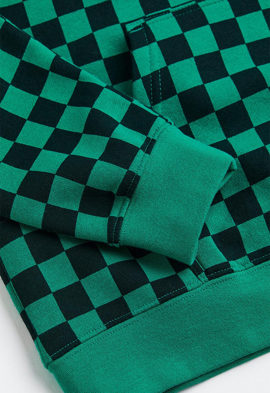 H&M - Oversized printed hoodie - green