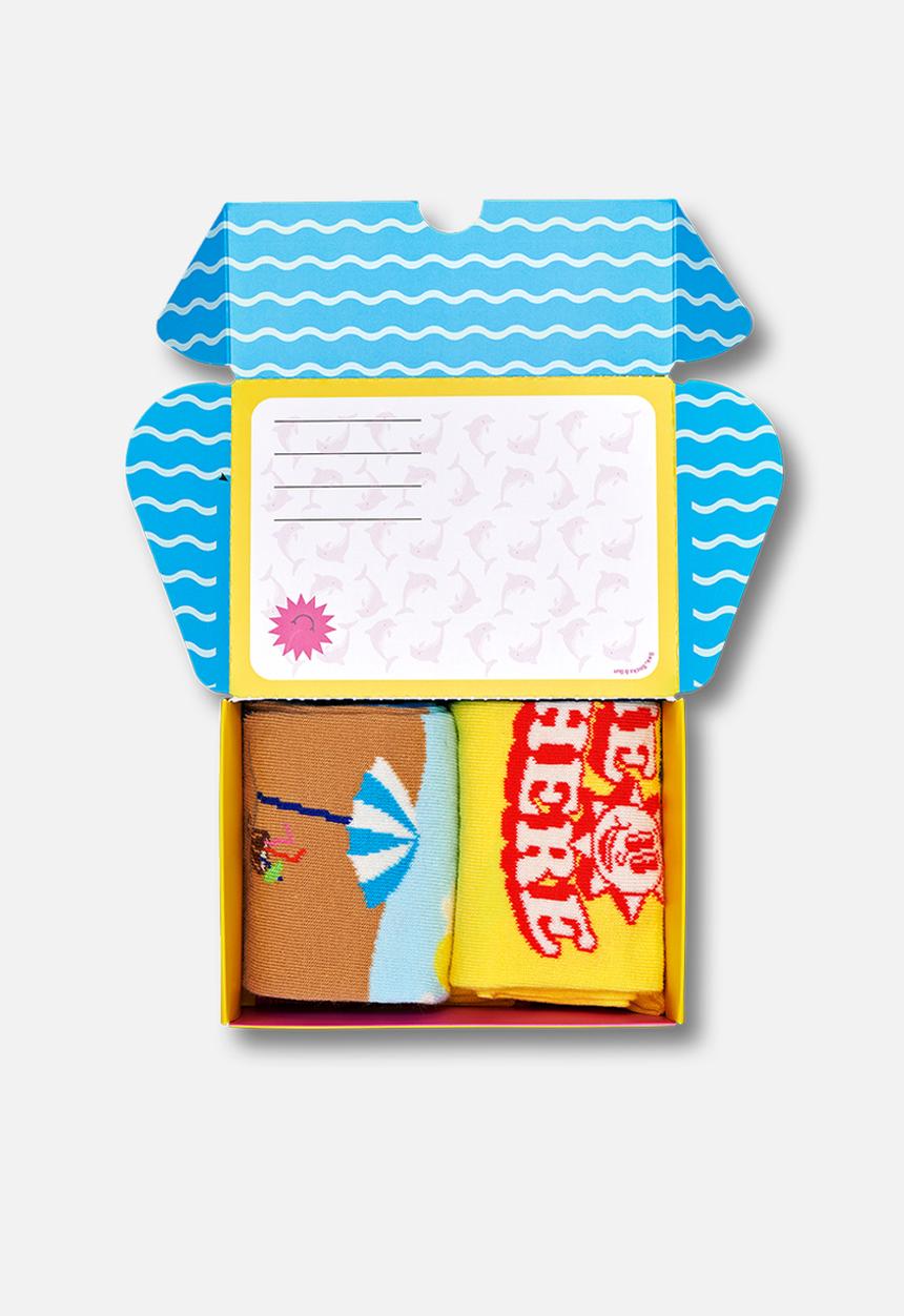 Happy Socks - 2-Pack wish you were here socks gift set - multi