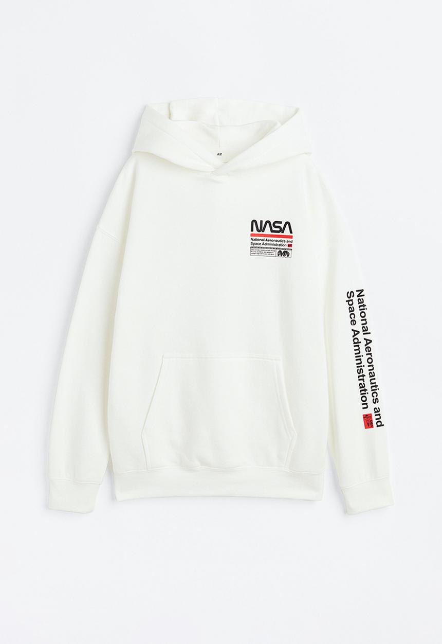 H&M - Printed hoodie - multi,white