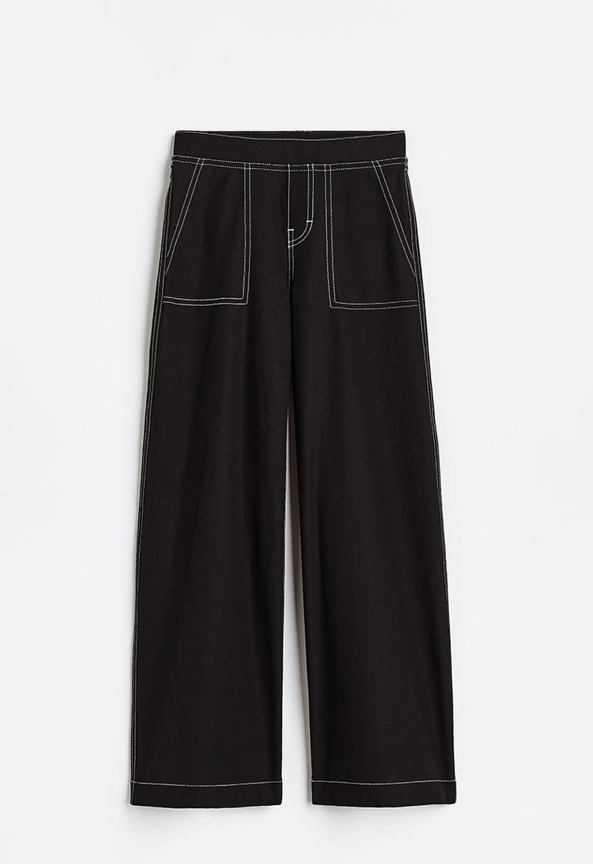 H&M - Wide trousers - black