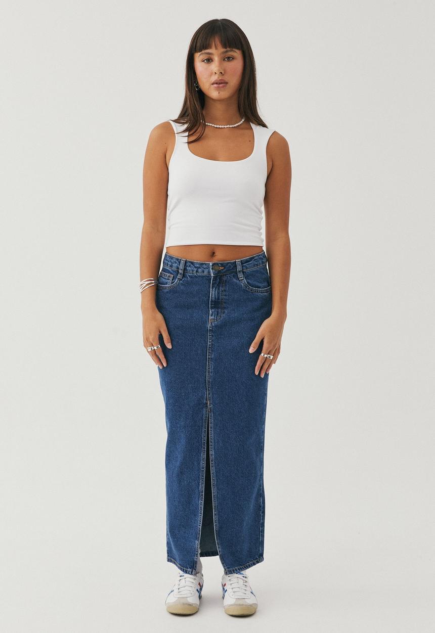 Supré  - Luxe scoop neck tank - white