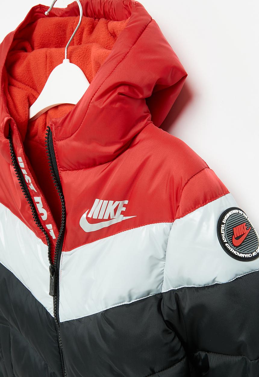 Nike - Nkn color block heavy puffer - university red