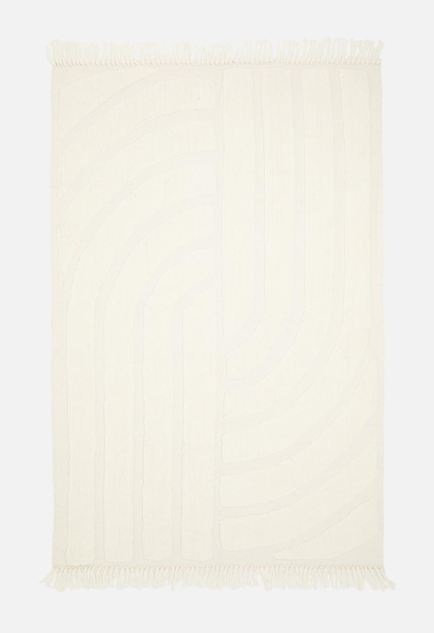Sixth Floor - Linear track tufted rug - natural