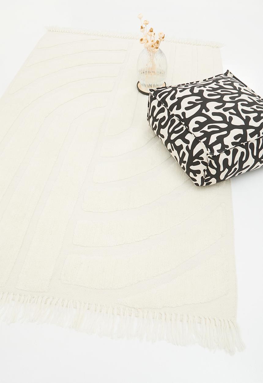 Sixth Floor - Linear track tufted rug - natural