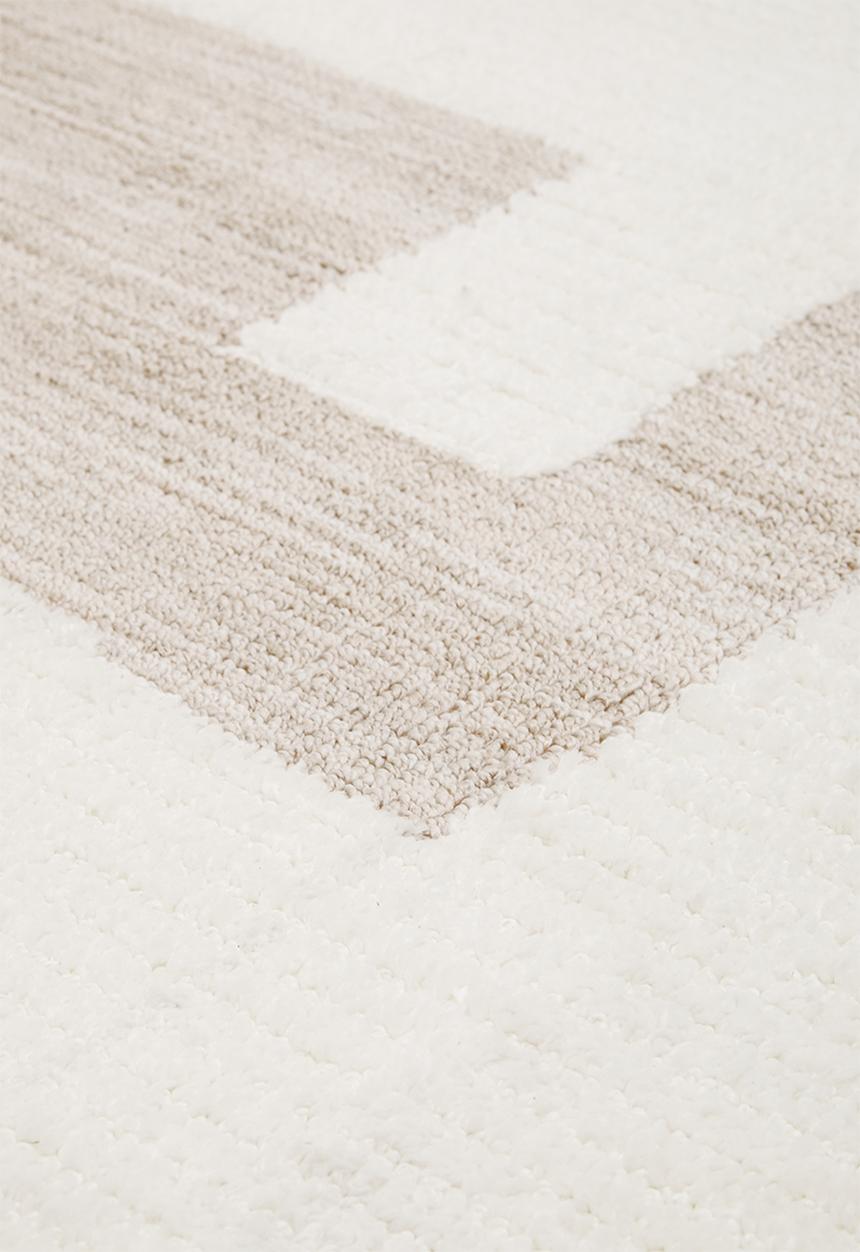 Sixth Floor - Danna polyester knitted rug - natural & white