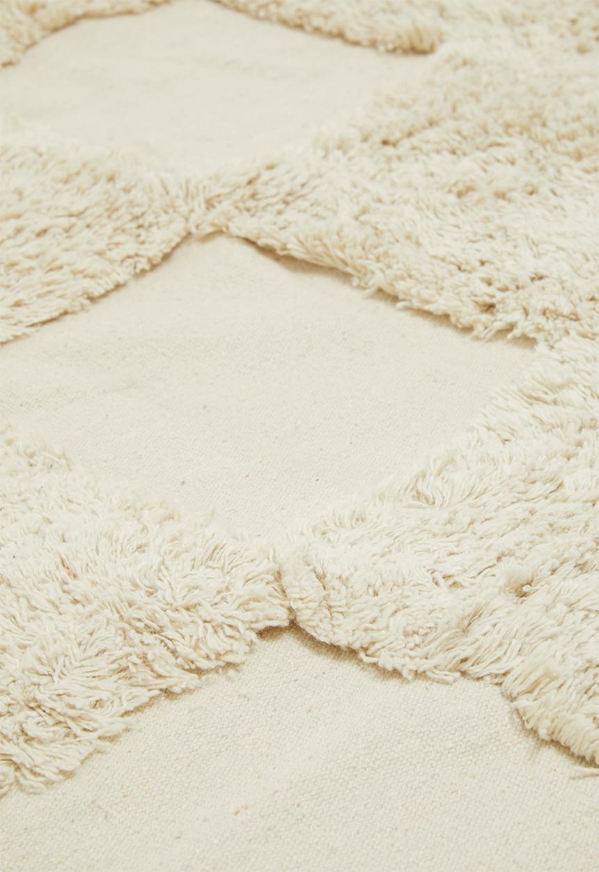 Sixth Floor - Check tufted rug - cream