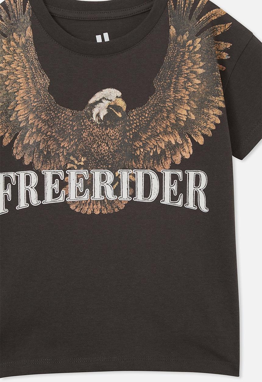 Cotton On - Poppy short sleeve print tee - phantom/freerider