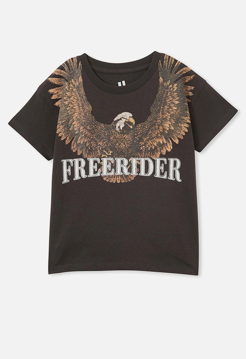 Cotton On - Poppy short sleeve print tee - phantom/freerider