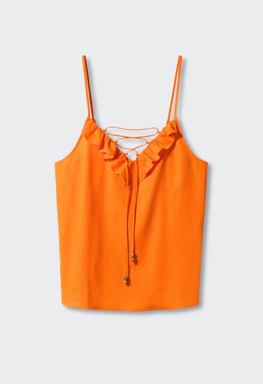 MANGO - Top simo - orange