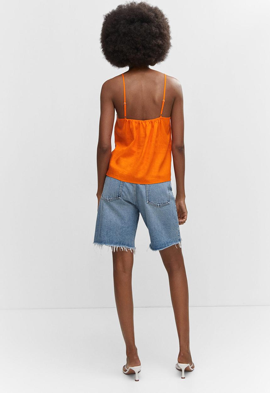 MANGO - Top simo - orange