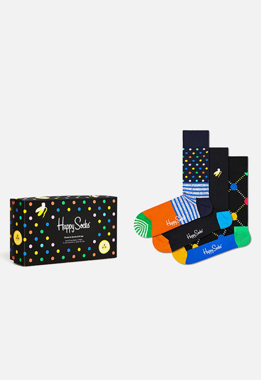 Happy Socks - 3-Pack classic socks gift set adult size - multi
