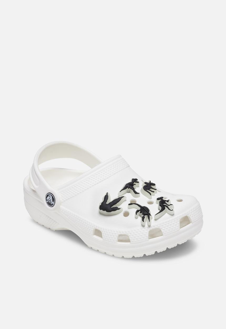 Crocs - Glow in the dark dino 5 pack jibbitz - black