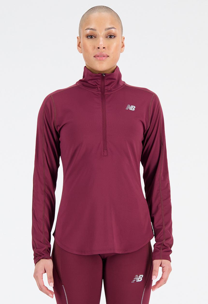 New Balance  - Accelerate qtr zip - nb burgundy