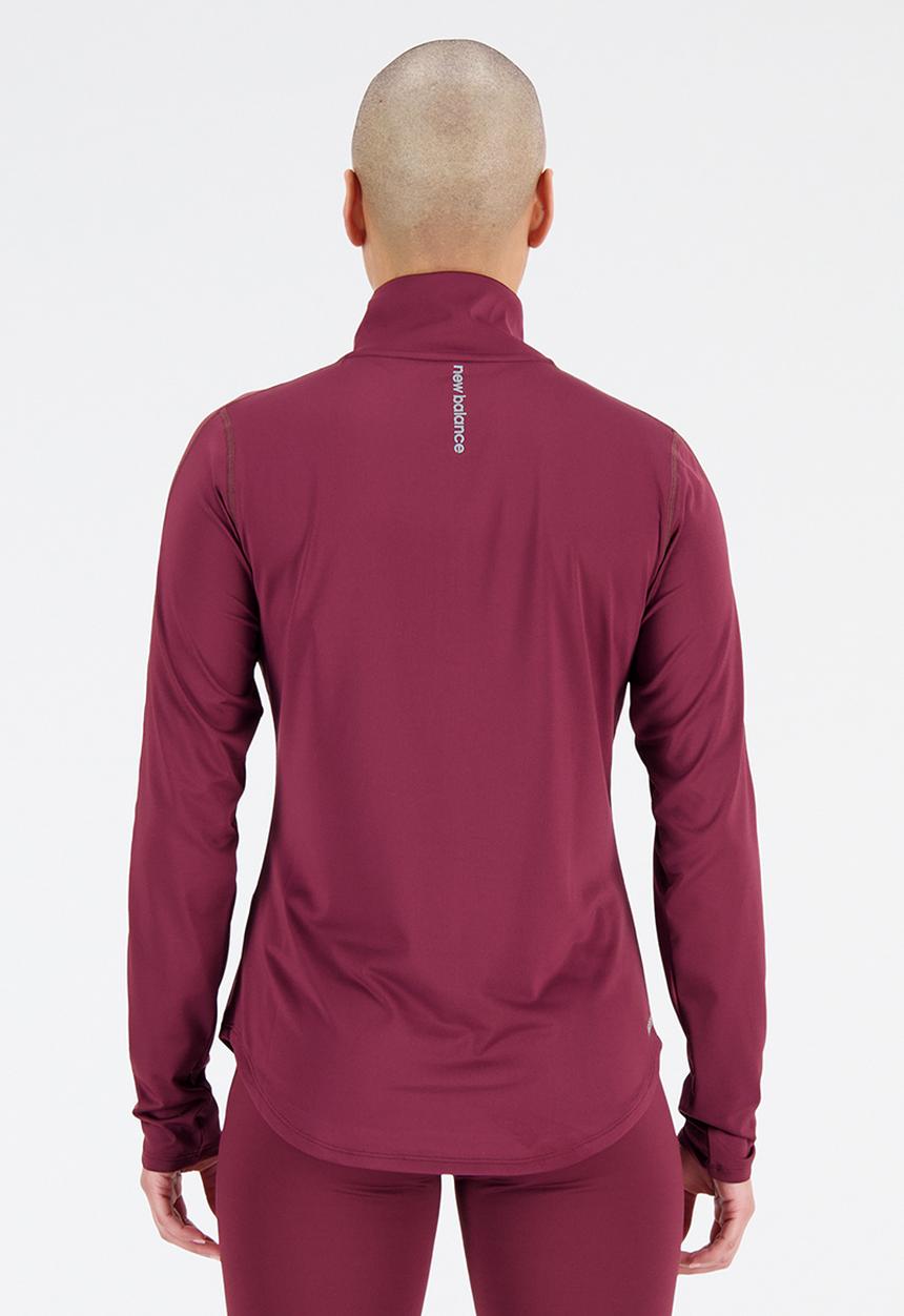 New Balance  - Accelerate qtr zip - nb burgundy