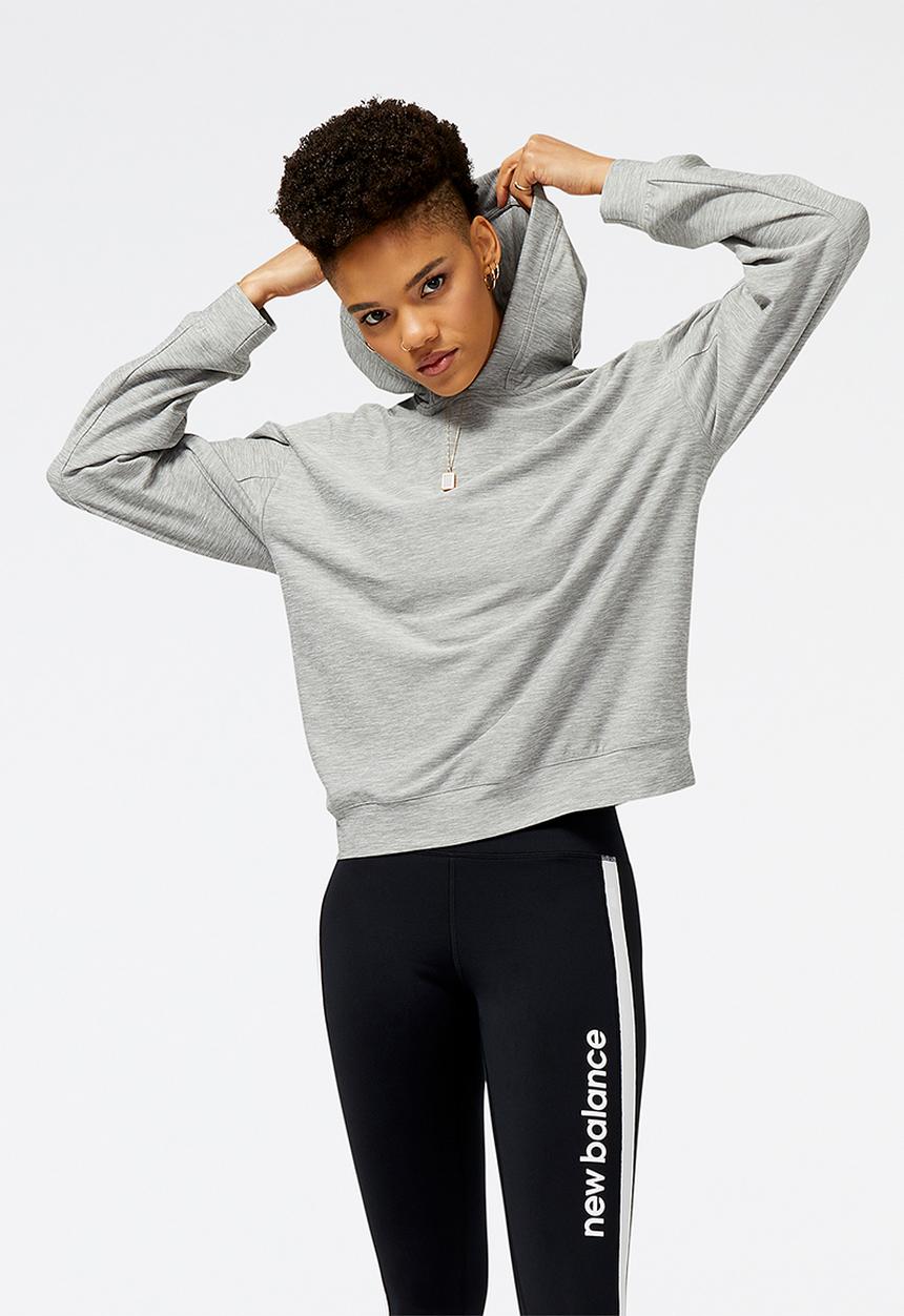 New Balance  - Nb tech training space dye hoodie - athletic grey