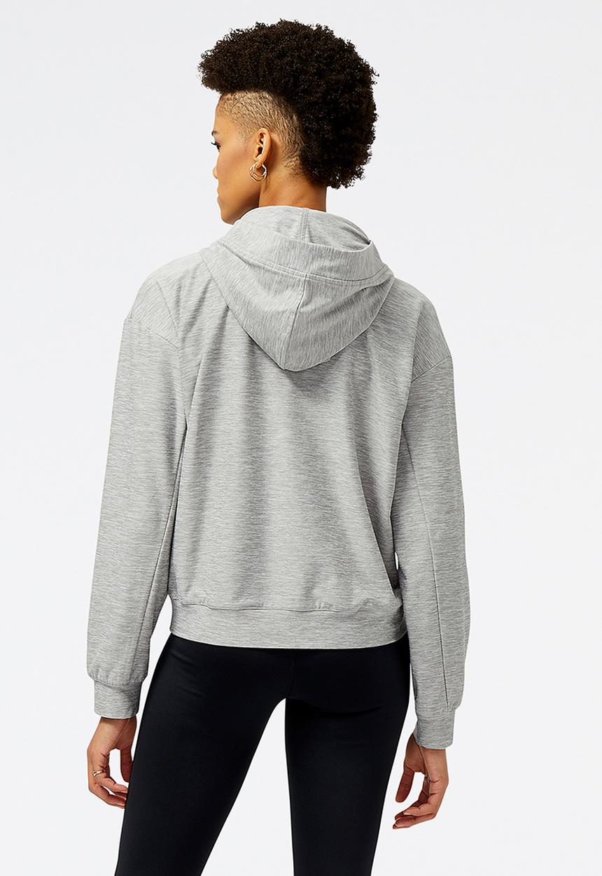 New Balance  - Nb tech training space dye hoodie - athletic grey
