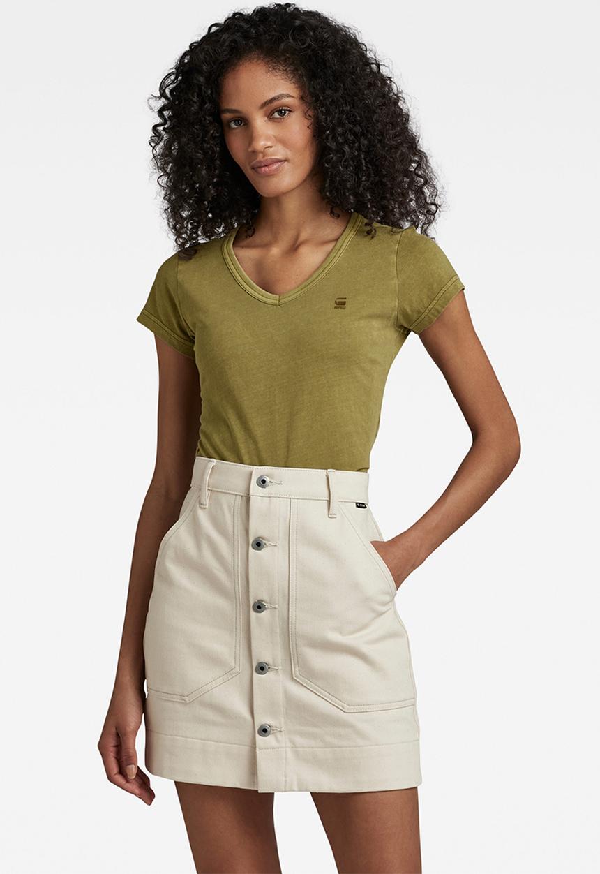 G-STAR - Eyben slim v t short sleeve - avocado gd