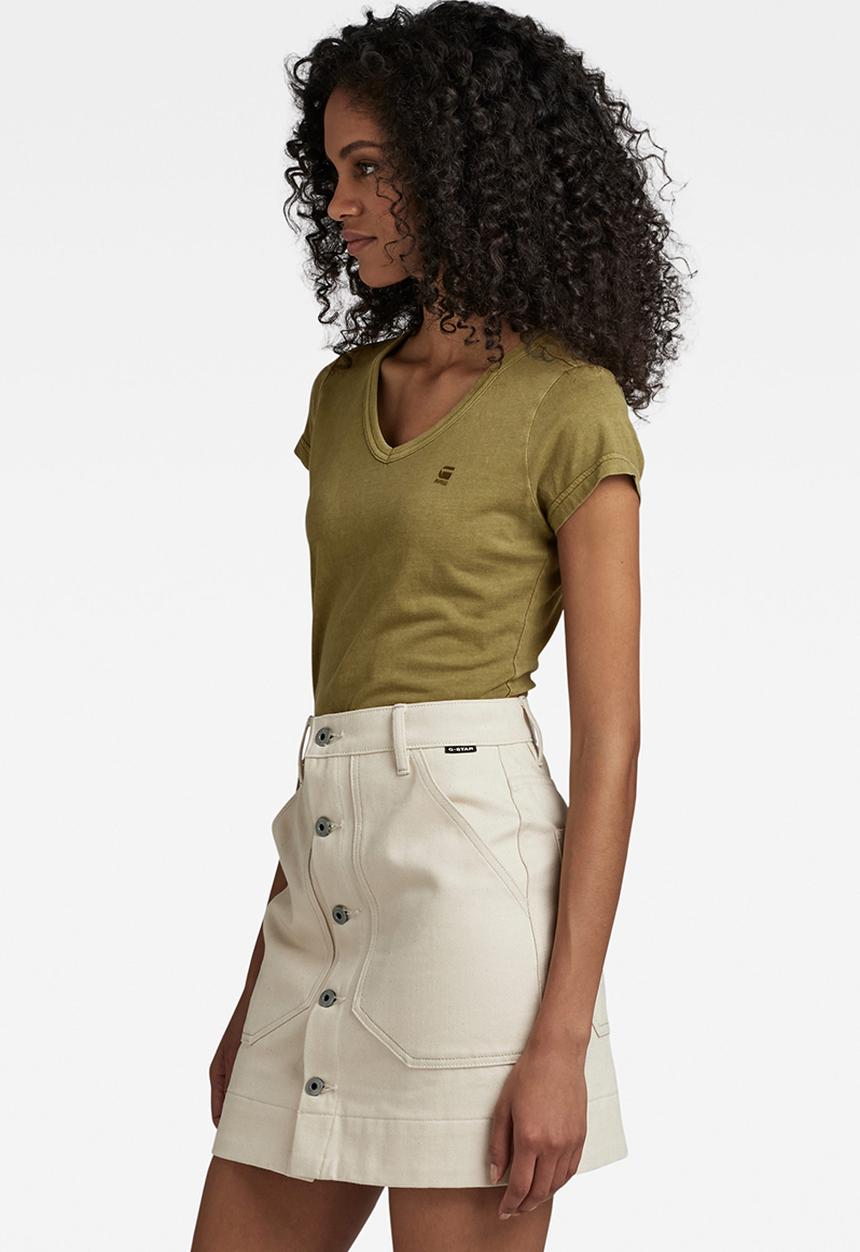 G-STAR - Eyben slim v t short sleeve - avocado gd