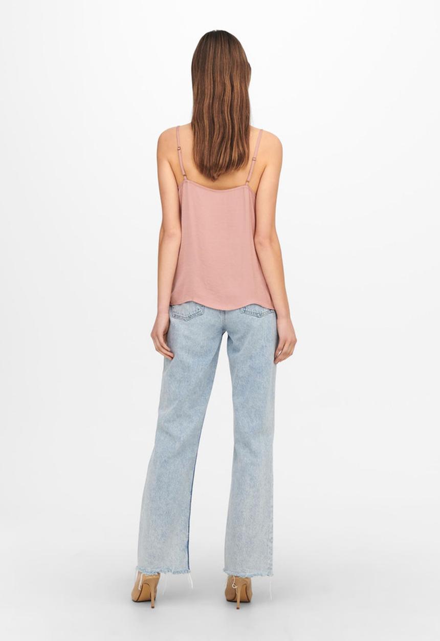 Jacqueline de Yong - Appa new lace singlet - woodrose