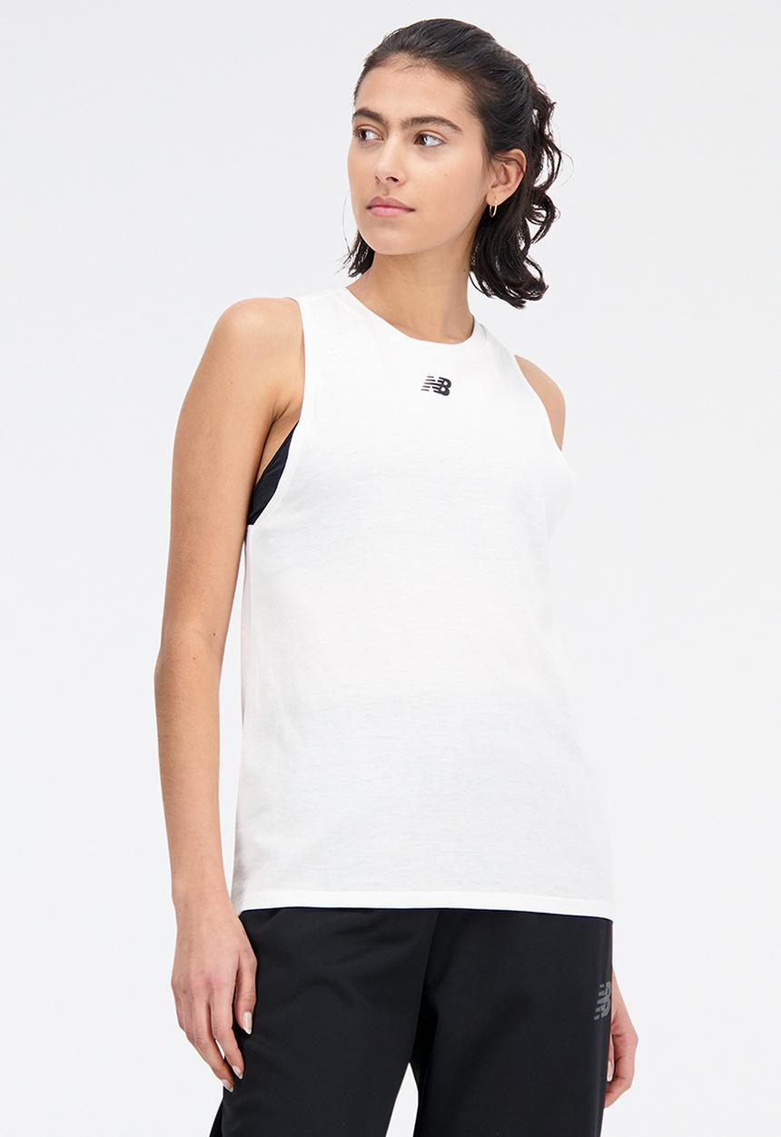 New Balance  - Relentless heathertech tank - white