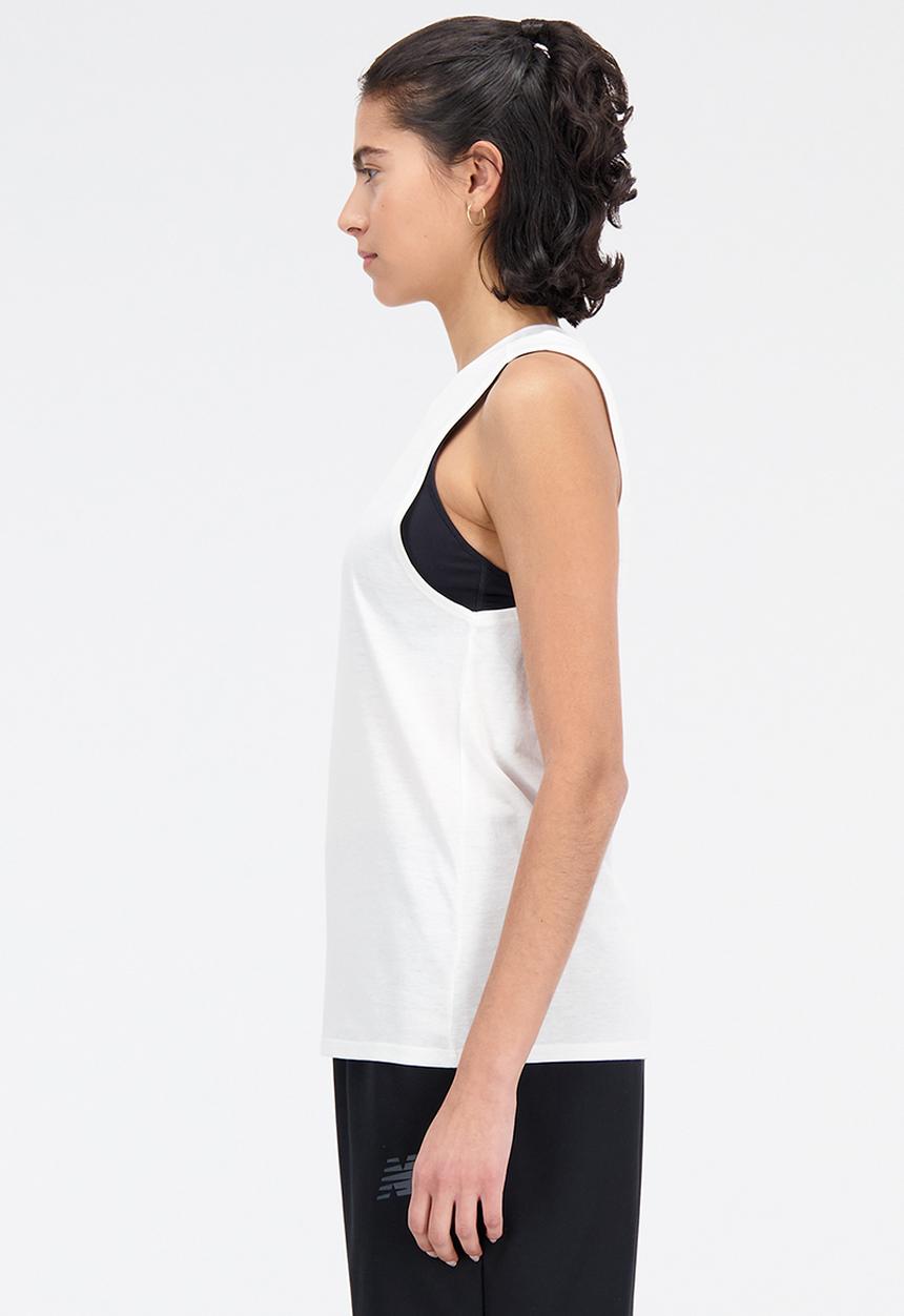 New Balance  - Relentless heathertech tank - white