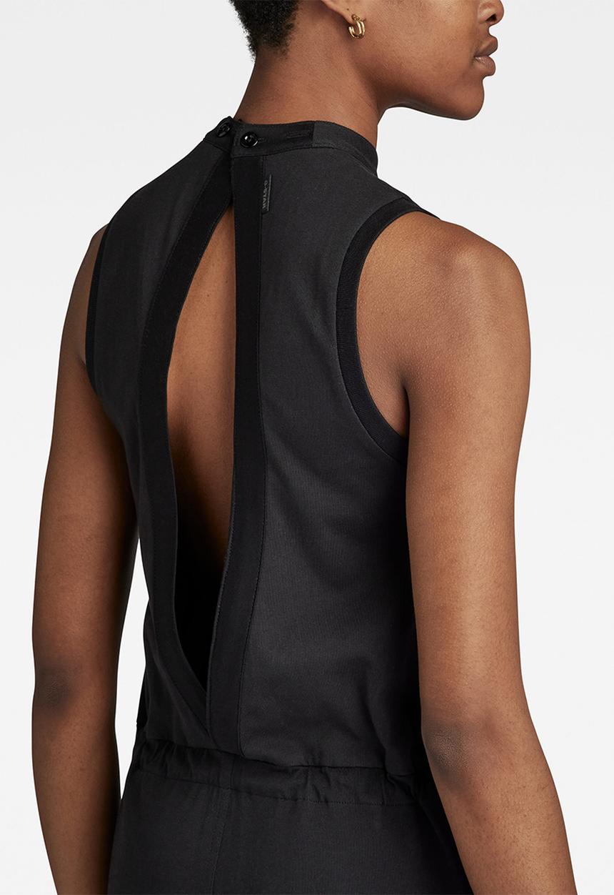 G-STAR - Open back jumpsuit  - dk black