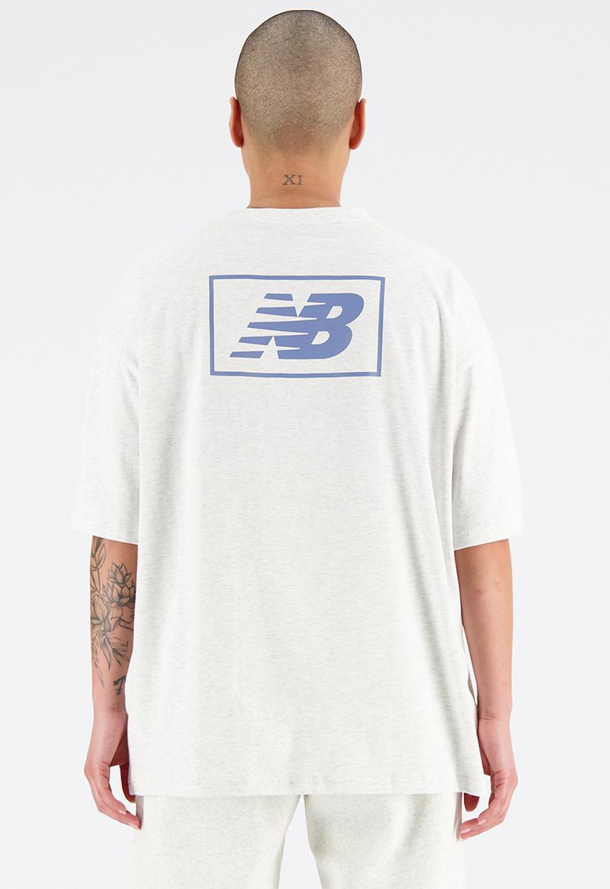 New Balance  - Nb essentials oversized tee - sea salt heather