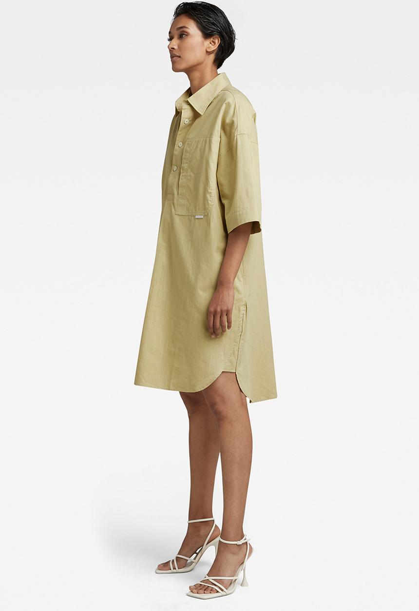 G-STAR - Shirt dress 2.0 short sleeve - leek green