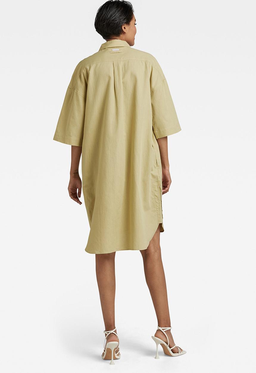 G-STAR - Shirt dress 2.0 short sleeve - leek green