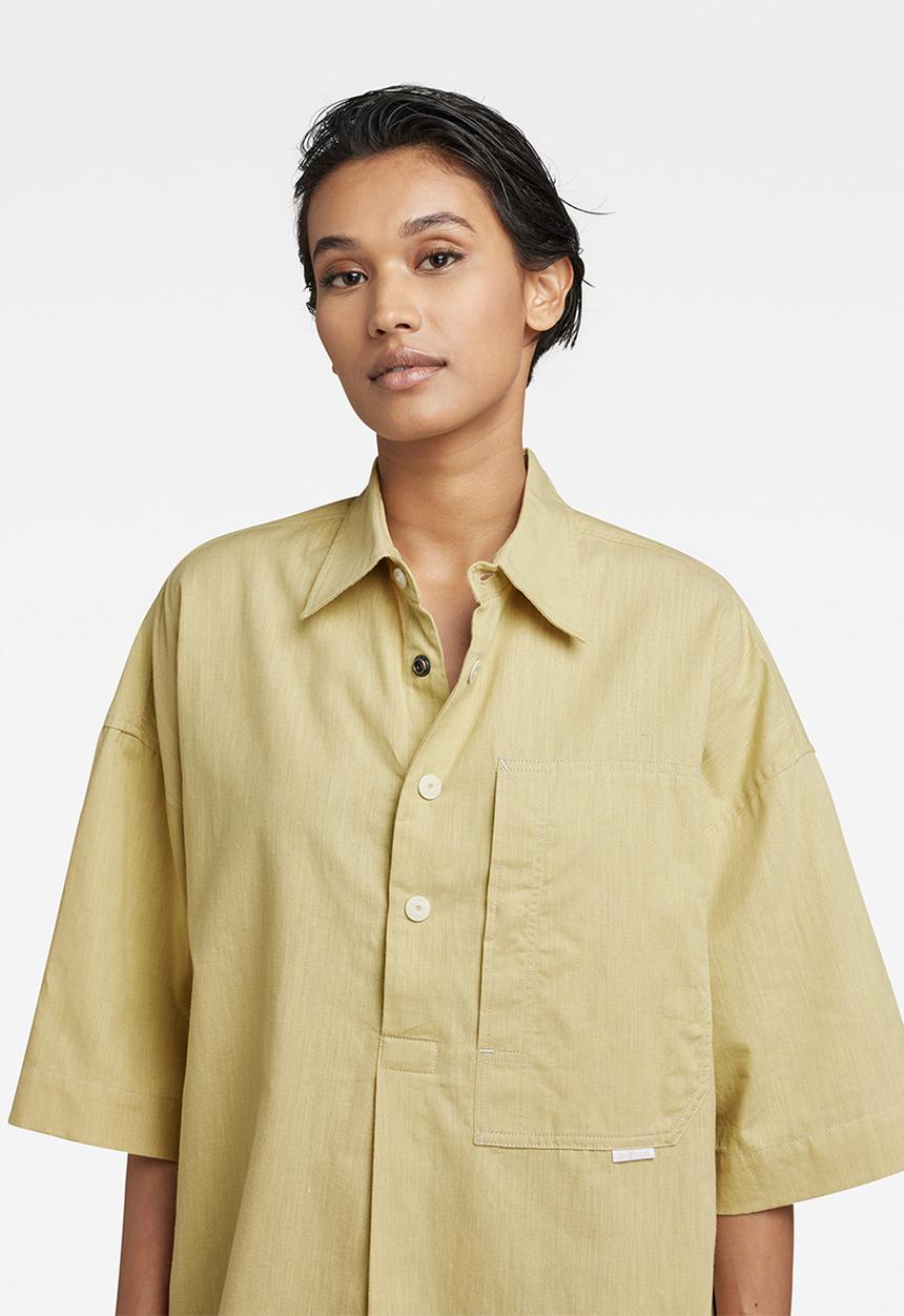 G-STAR - Shirt dress 2.0 short sleeve - leek green