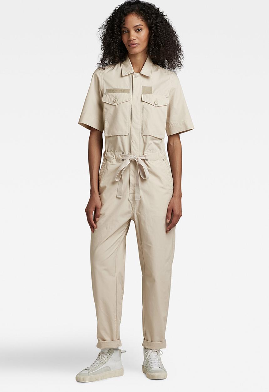 G-STAR - Army jumpsuit wmn short sleeve - whitebait