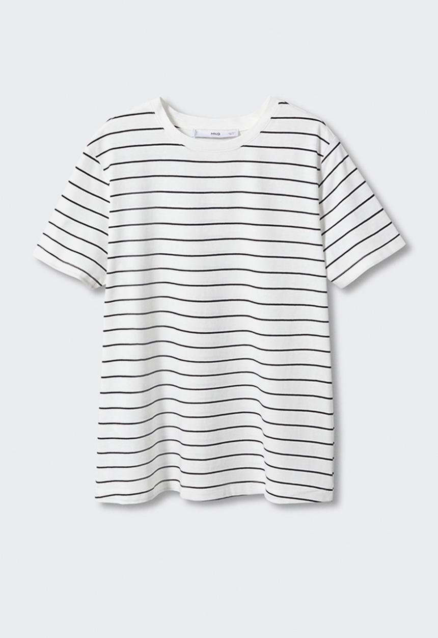MANGO - T-shirt chalacas - off white 